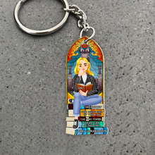 Load image into Gallery viewer, Custom American Football Lover Keychain with Personalized Name and Number Keychains PopCulturePrints
