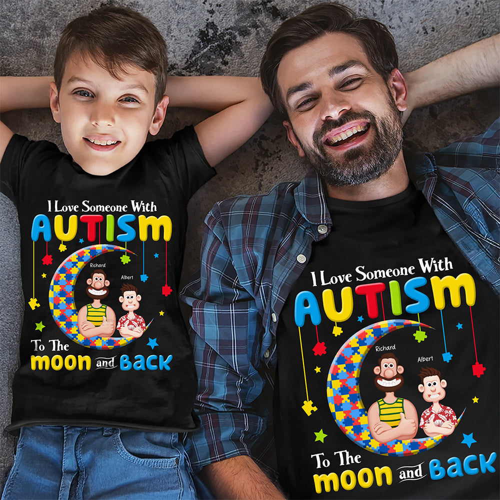 I Love Someone With Autism T-Shirt - Personalized Gift for Autism Awareness Shirts PopCulturePrints