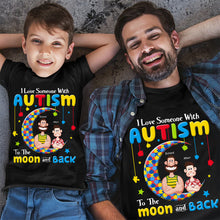 Load image into Gallery viewer, I Love Someone With Autism T-Shirt - Personalized Gift for Autism Awareness Shirts PopCulturePrints
