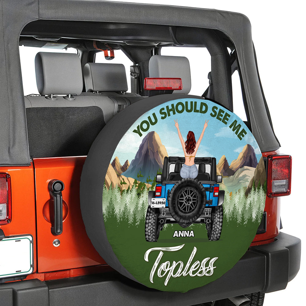 Personalized 'You Should See Me Topless' Spare Tire Cover