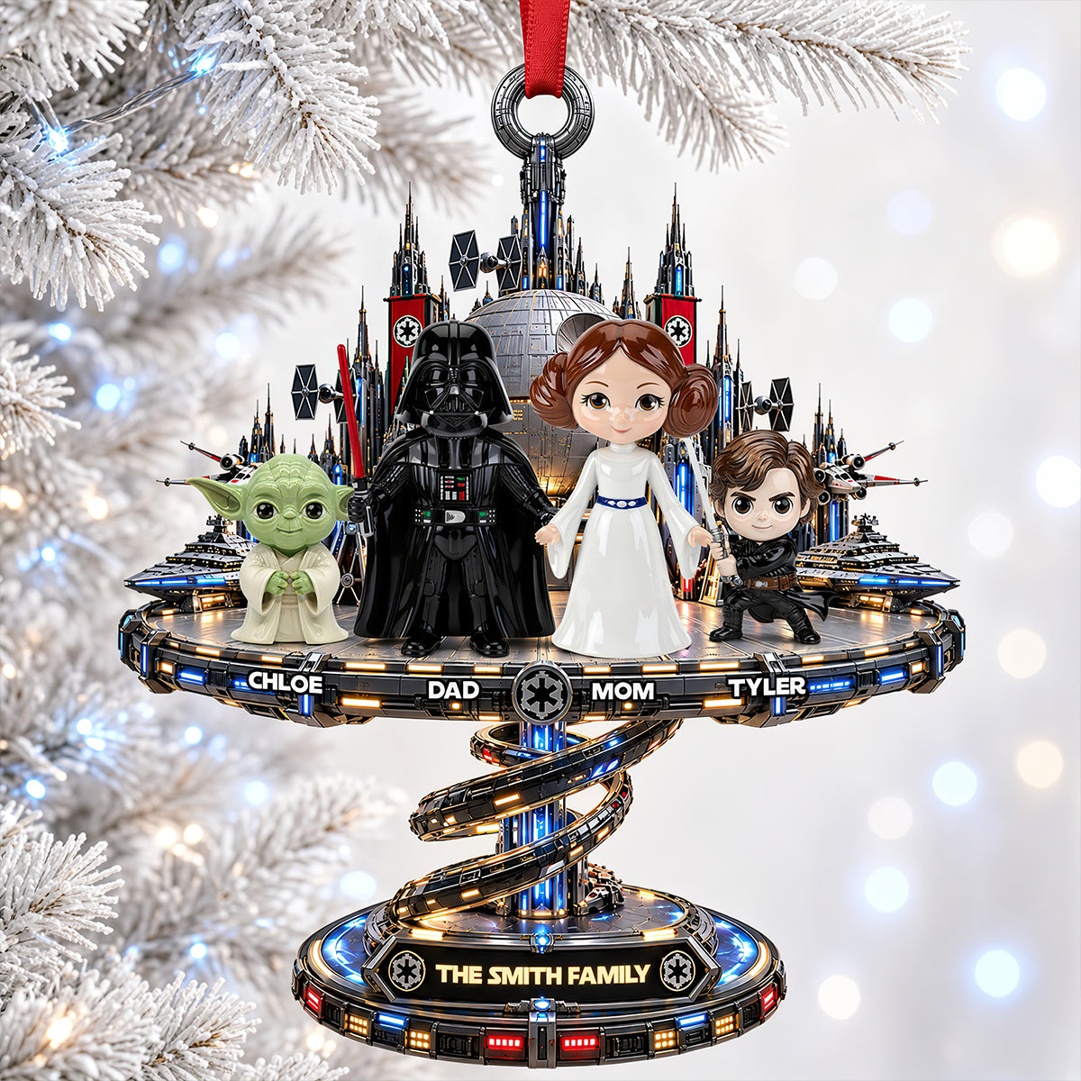 Our Galactic Family Christmas Ornament - Personalized Gifts For Family 05ohdt131026 Ornament PopCulturePrints