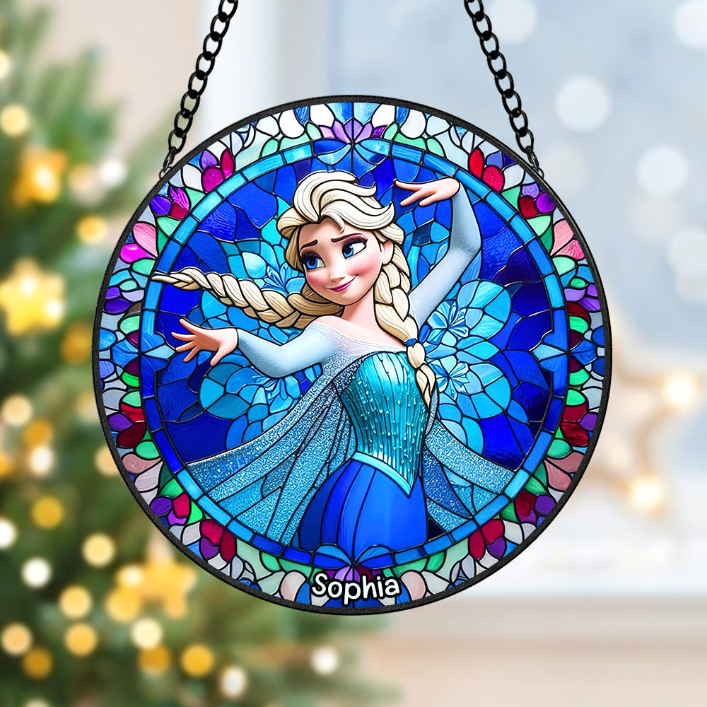 Personalized Stained Glass Ornament for Magical World Fans - Best Suncatcher Ever