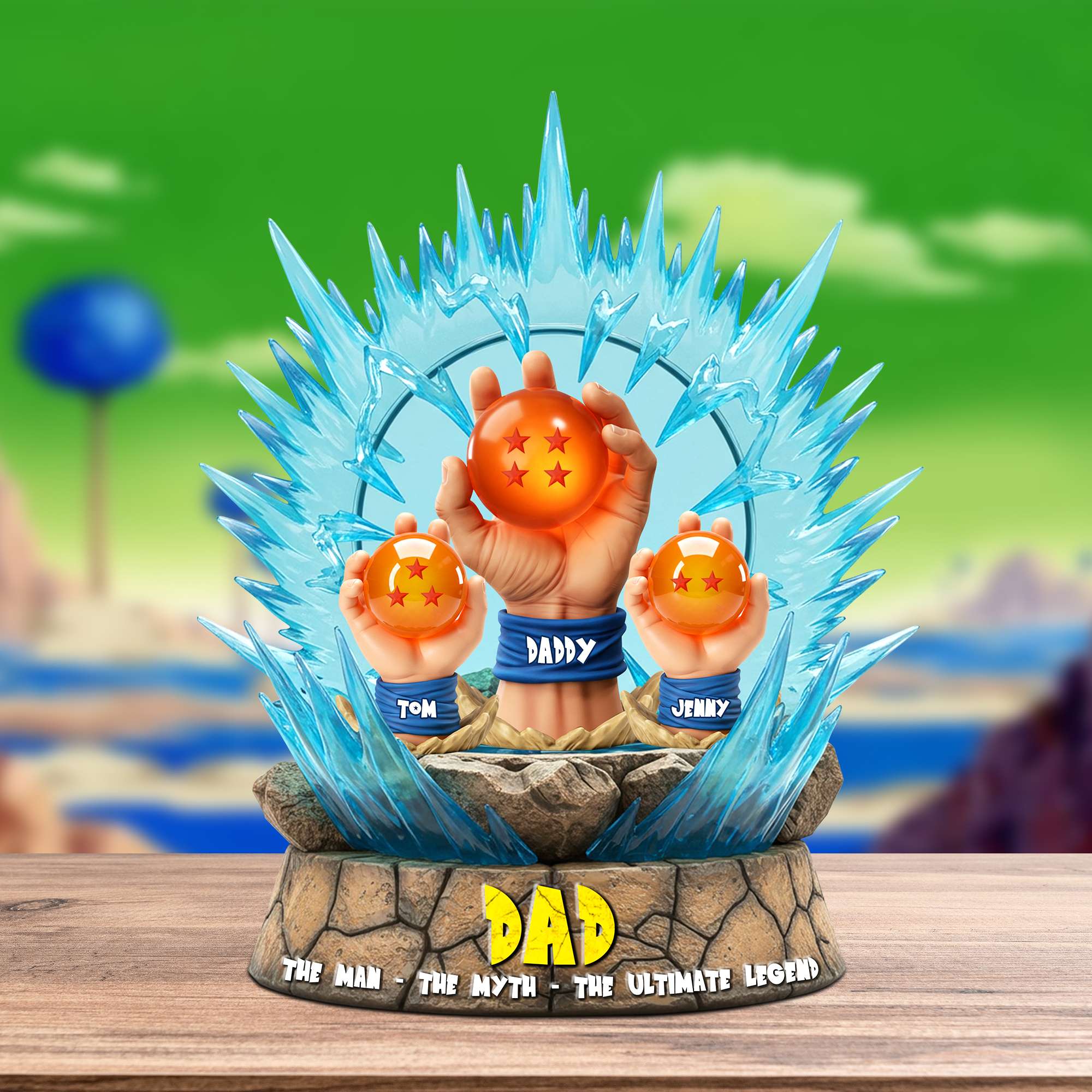 Dad: The Man, The Myth, The Ultimate Legend - Personalized Acrylic Plaque - Perfect Gift for Dad, Grandpa Shaped Plaques PopCulturePrints