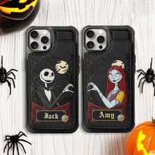 Load image into Gallery viewer, Love Under the Moonlight - Personalized Leather Phone Case for Couples Phone Case PopCulturePrints
