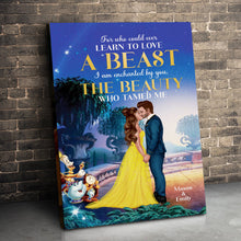 Load image into Gallery viewer, Personalized Love Story Canvas Print - Beauty and the Beast Poster &amp; Canvas PopCulturePrints
