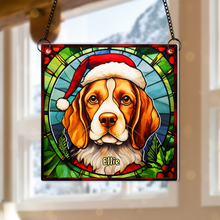 Load image into Gallery viewer, Personalized Beagle Dog Lover Christmas Suncatcher Ornament
