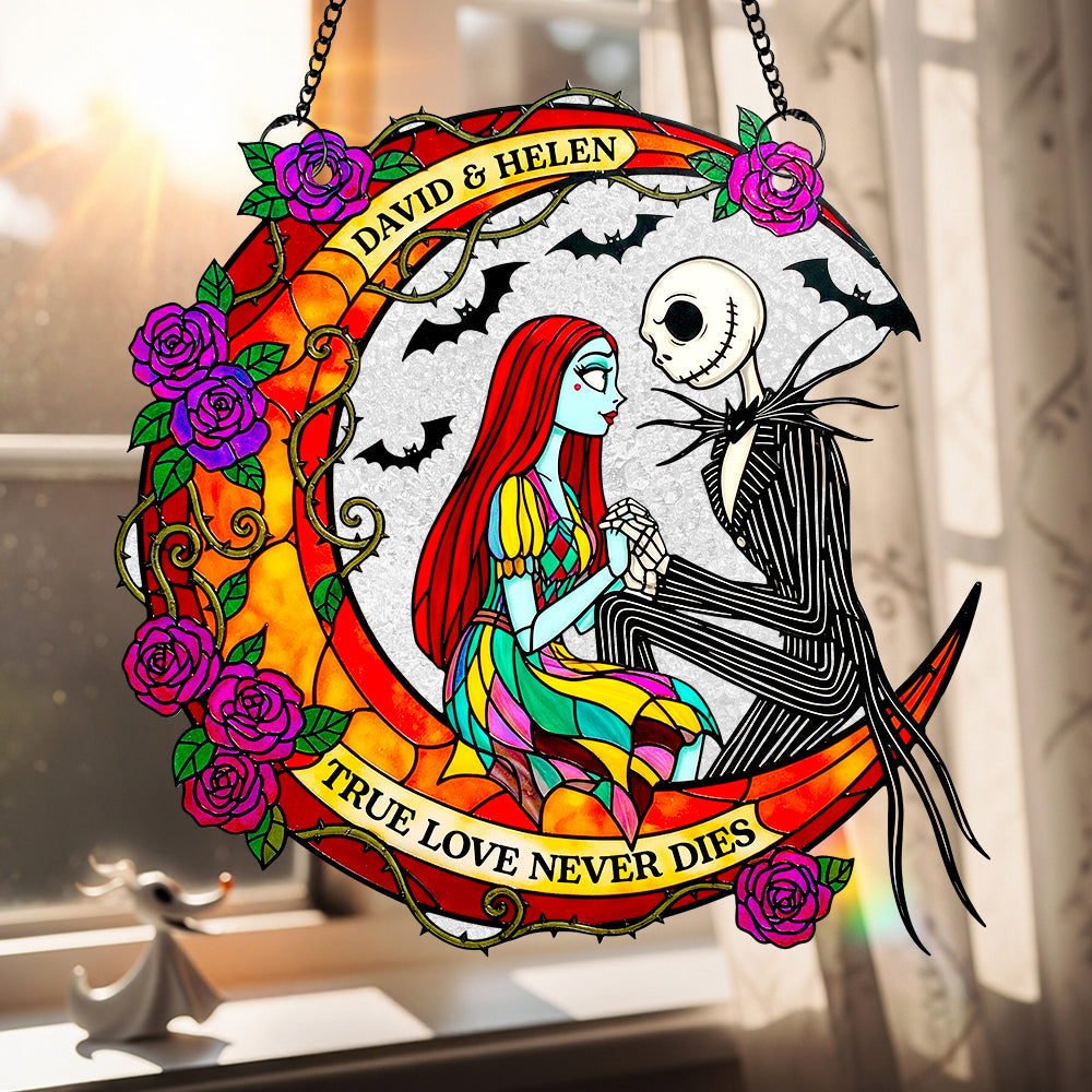 True Love Never Dies Suncatcher Ornament - Personalized Gift for Couples Ornament PopCulturePrints