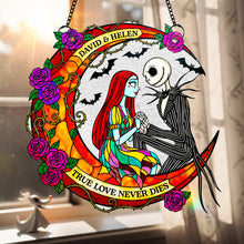 Load image into Gallery viewer, True Love Never Dies Suncatcher Ornament - Personalized Gift for Couples Ornament PopCulturePrints
