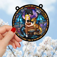 Load image into Gallery viewer, Personalized Book Lover Suncatcher Ornament - Unique Gift for Fantasy Fans Ornament PopCulturePrints
