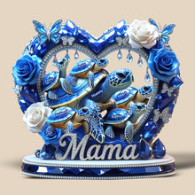 Load image into Gallery viewer, &quot;A Heart Full of Love for Mama&quot; - Personalized Mama Turtle Plaque - A Custom Gift for Mom, Grandma, and Special Women Shaped Plaques PopCulturePrints
