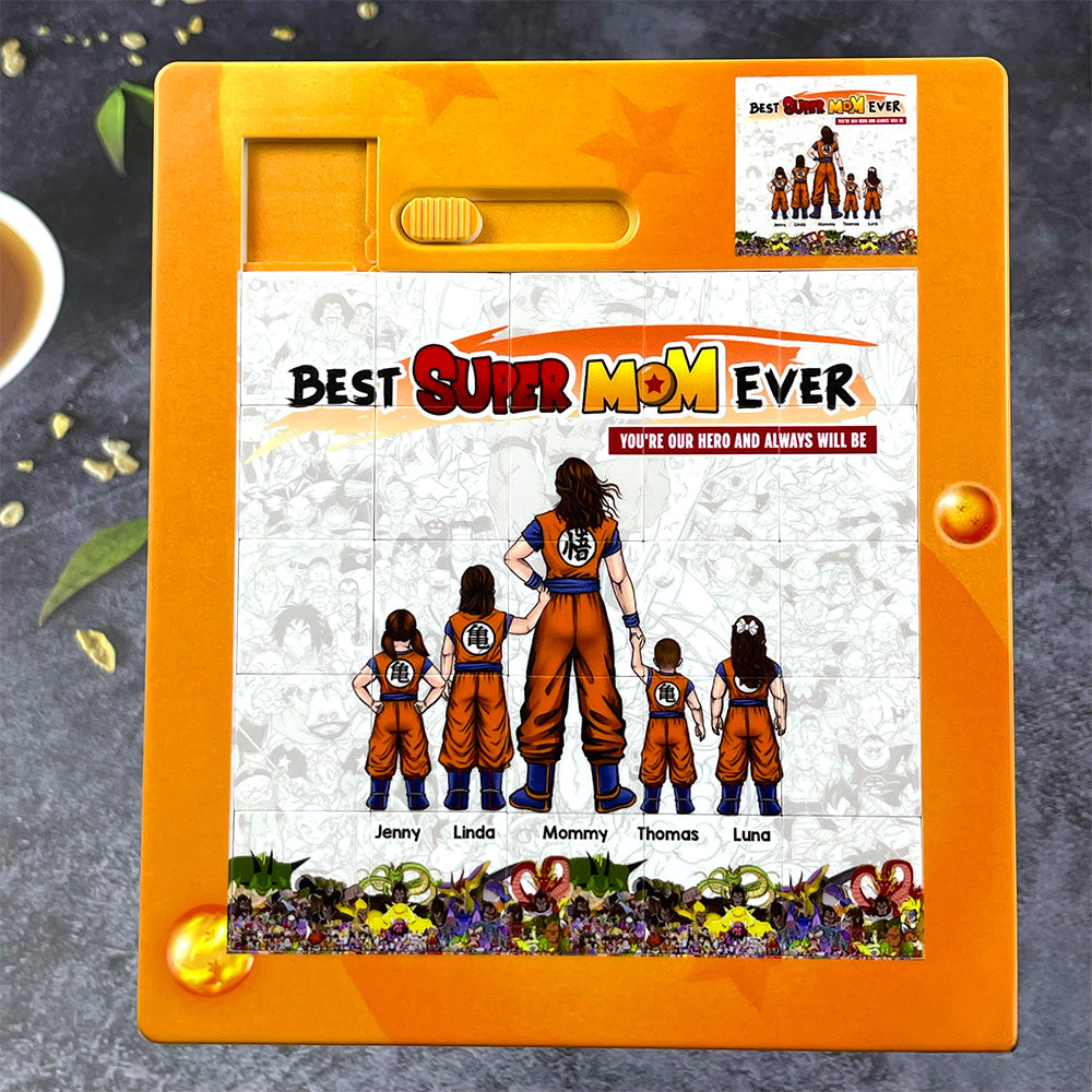 “Best Super Mom Ever” - Personalized Sliding Puzzle for Mothers Sliding Puzzle PopCulturePrints