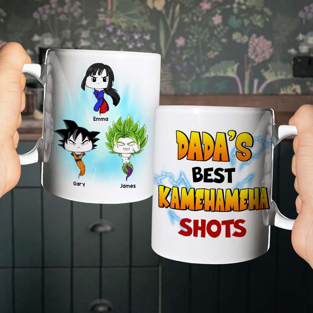 Dad's Best Kamehameha Shots - Personalized Funny Mug Coffee Mug PopCulturePrints