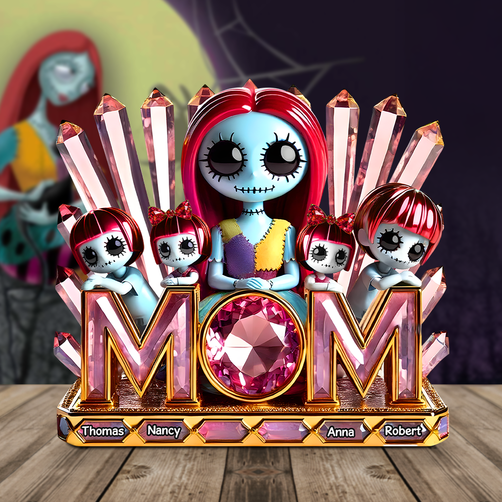 Embrace the Nightmare: Personalized Mom Plaque - Perfect Gift for Mom, Grandma & More! Shaped Plaques PopCulturePrints