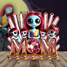Load image into Gallery viewer, Embrace the Nightmare: Personalized Mom Plaque - Perfect Gift for Mom, Grandma &amp; More! Shaped Plaques PopCulturePrints
