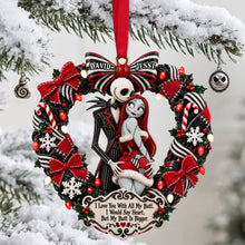 Load image into Gallery viewer, "I Love You With All My Butt" - Spooky Naughty Couples Acrylic Ornament - Personalized Christmas Gift for Couples Ornament PopCulturePrints
