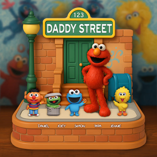 “Welcome to Daddy Street!” - Personalized Daddy Acrylic Plaque - Unique Gift for Dad, Grandpa, and Loved Ones Shaped Plaques PopCulturePrints