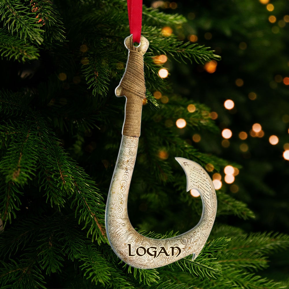 Personalized Ocean Adventure Hook Ornament for Movie Fans Ornament PopCulturePrints