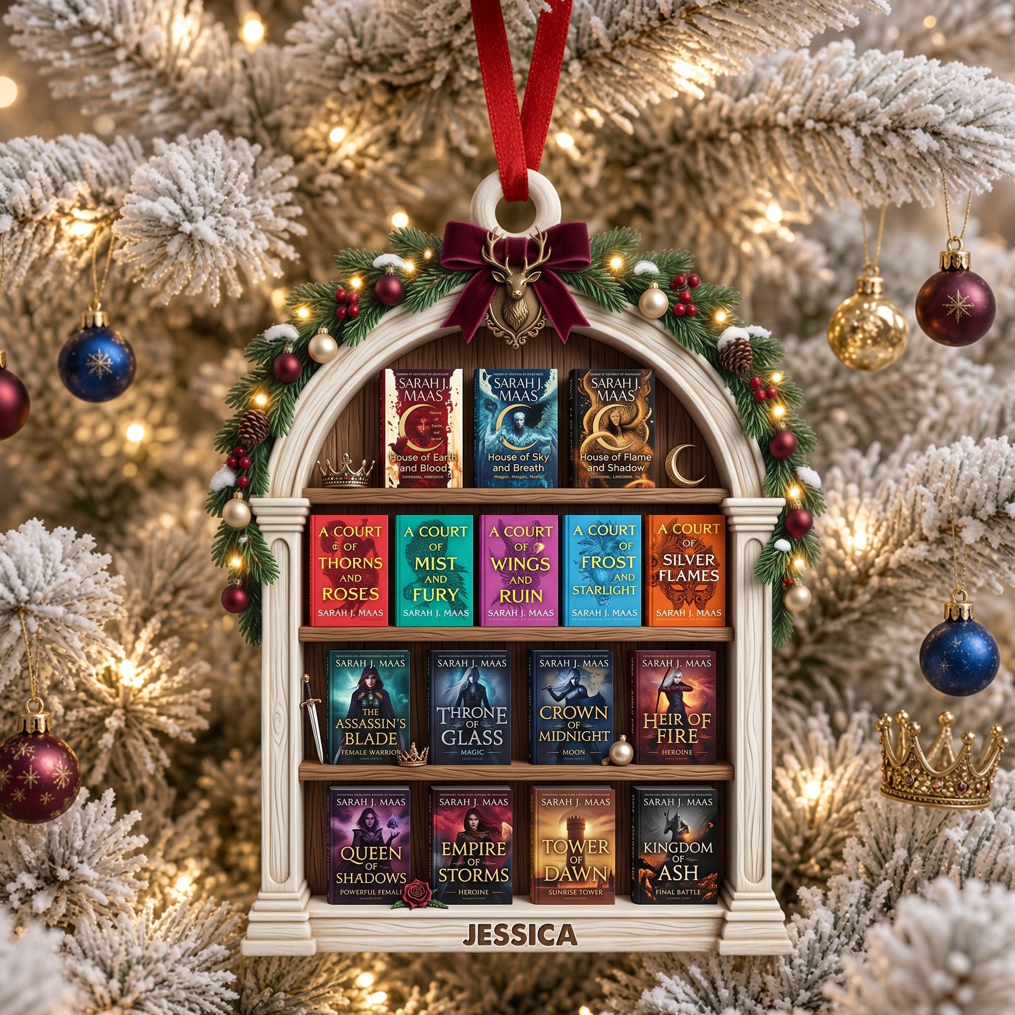 Fantasy Worlds In Literature Acrylic Ornament - Personalized Christmas Gifts For Reading Lovers 03nati081026 Ornament PopCulturePrints