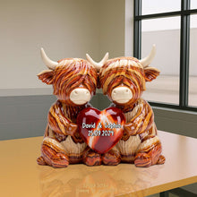 Load image into Gallery viewer, Love in Highland - Personalized Acrylic Plaque for Couples Shaped Plaques PopCulturePrints
