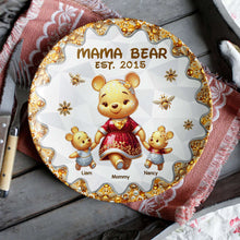 Load image into Gallery viewer, &quot;Celebrate Mom&#39;s Love with Personalized Touch&quot; - Ceramic Round Plate, Custom Gift for Mom, Grandma, and Kids Ceramic Round Plate PopCulturePrints
