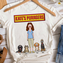 Load image into Gallery viewer, “Celebrate Your Love for Pets!” Personalized Dogs and Cats Mom Shirt - Perfect Gift for Pet Lovers, Moms, and Grandmas Shirts PopCulturePrints
