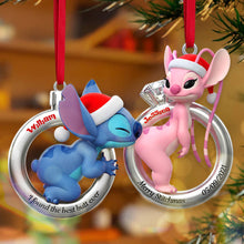 Load image into Gallery viewer, “I Found the Best Butt Ever” - Personalized Little Monster Christmas Rings Acrylic Ornament - Custom Gift for Couples Ornament PopCulturePrints

