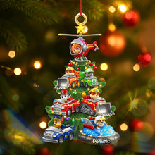 Load image into Gallery viewer, &quot;Celebrate Christmas with Cute Animals - Personalized Acrylic Ornament&quot; Ornament PopCulturePrints
