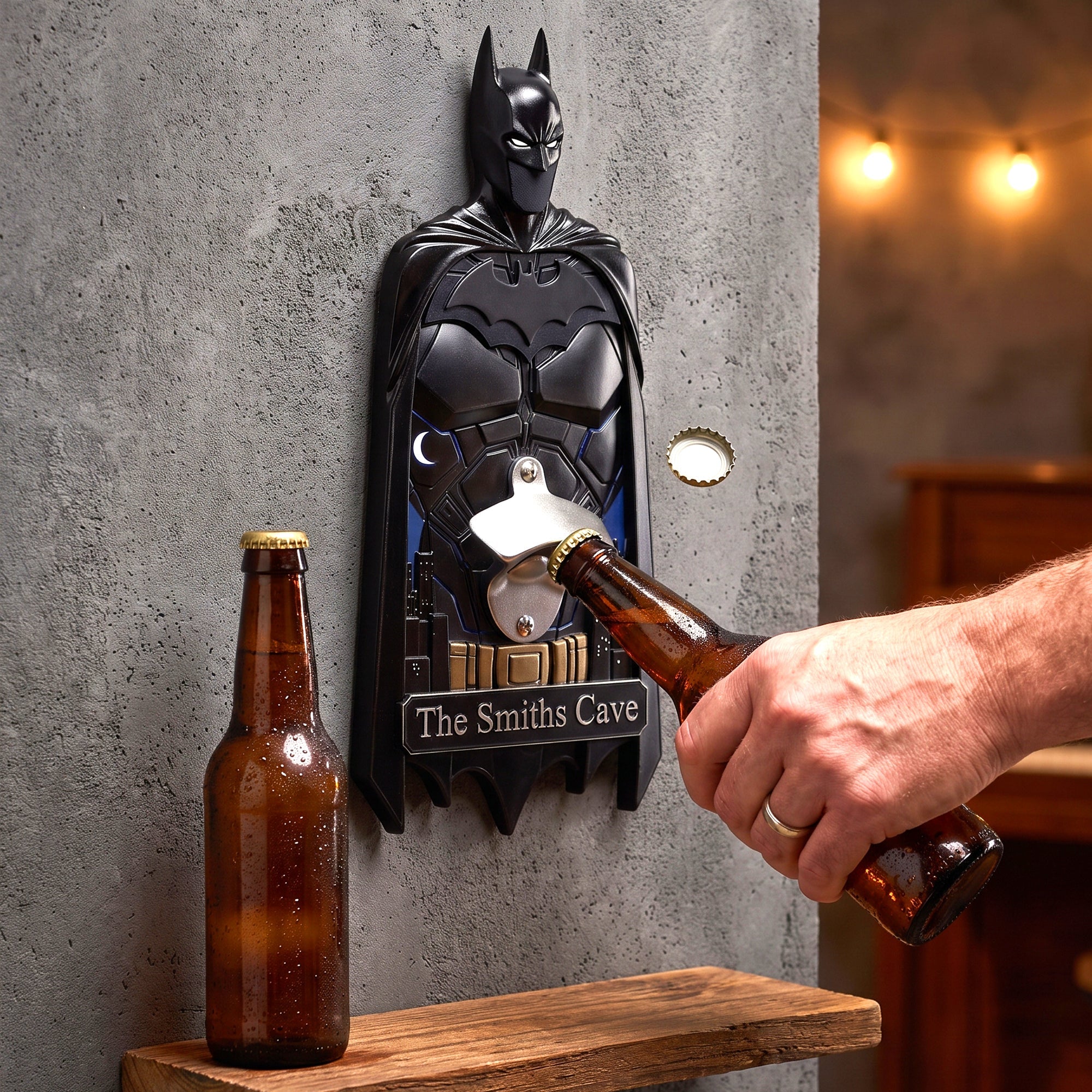 Shadow Hero Wall Hanging Bottle Opener - Personalized Gifts 02haqn130726 Beer Glasses PopCulturePrints