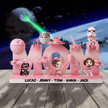 Load image into Gallery viewer, “Moms are the galaxy&#39;s greatest heroes” - Mom In The Galaxy Acrylic Plaque - Personalized Gift for Mom, Grandma, and More Shaped Plaques PopCulturePrints
