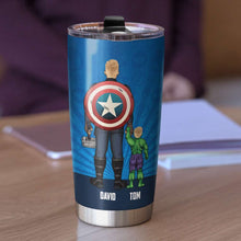 Load image into Gallery viewer, Personalized Hero Dad Tumbler - Custom Names &amp; Design Tumbler Cup PopCulturePrints
