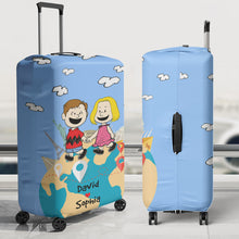 Load image into Gallery viewer, Personalized Cartoon Travel Luggage Covers for Couples
