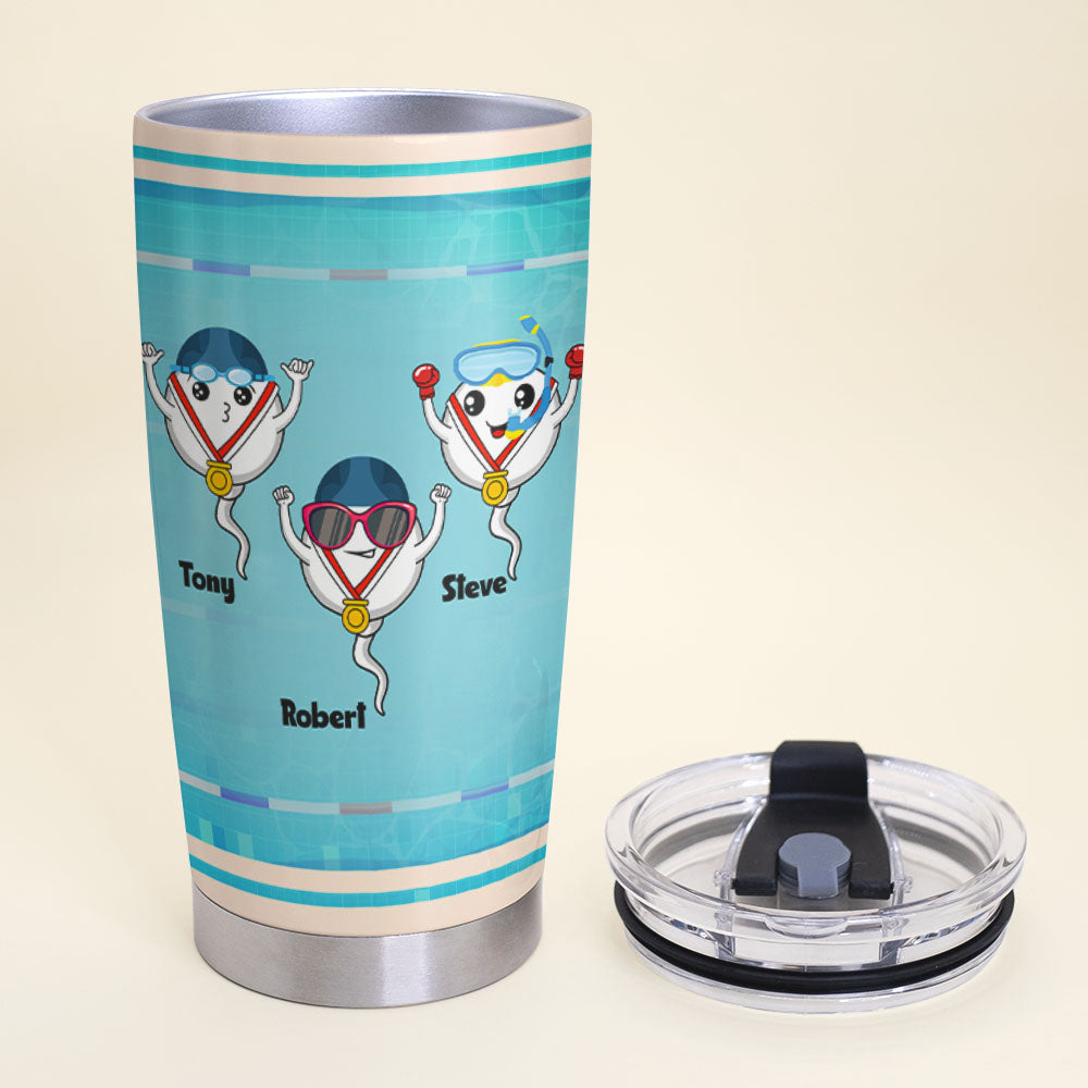 Personalized Champions Dad Tumbler - Funny Father's Day Gift