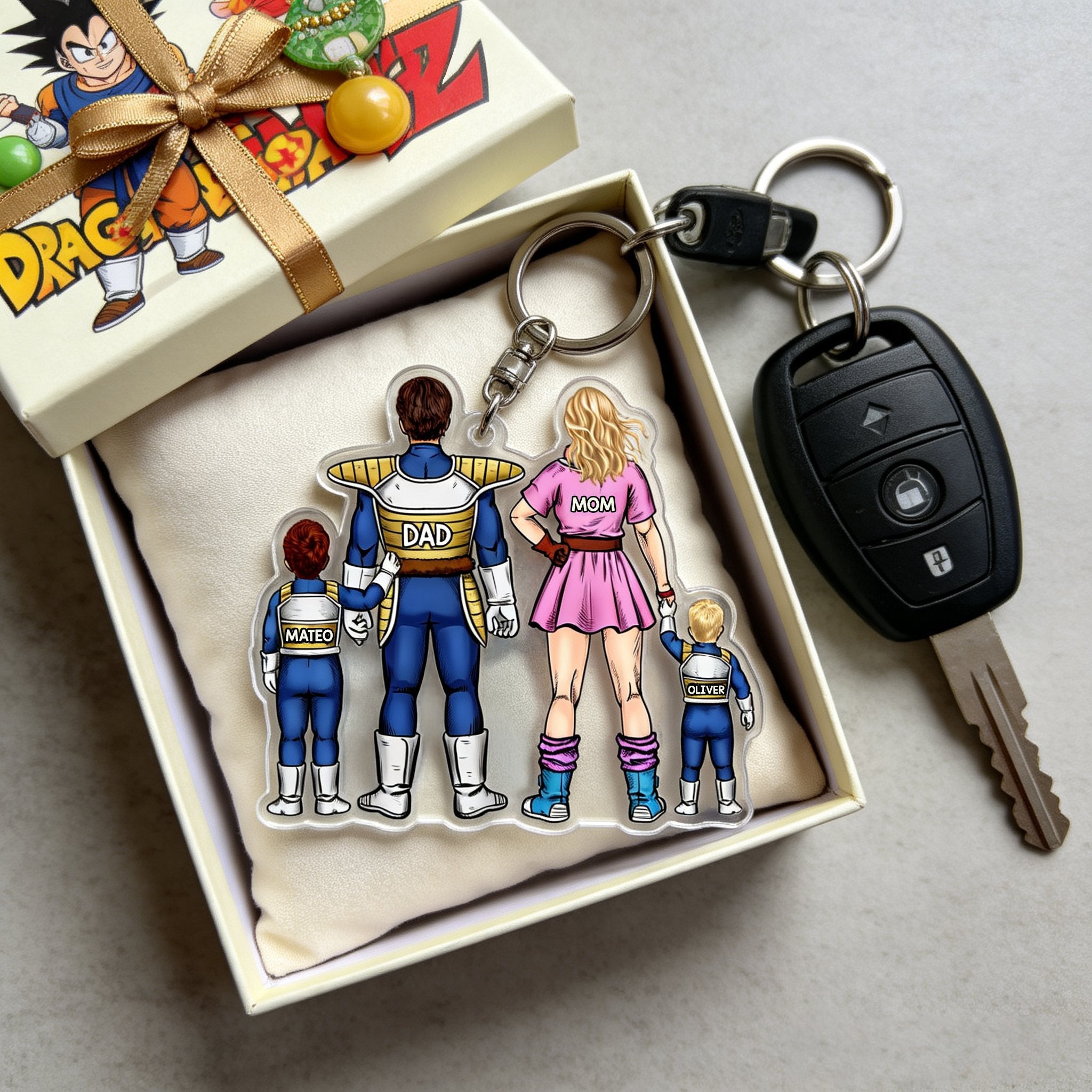 “Family Heroes Unite!” - Personalized Super Power Family Keychain - Gift for Mom, Dad, and Kids Keychains PopCulturePrints