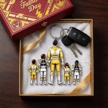 Load image into Gallery viewer, "Be Your Hero's Sidekick" - Custom Keychain Gift for Dad, Grandpa &amp; Family Keychains PopCulturePrints
