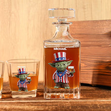 Load image into Gallery viewer, Celebrate Freedom: Personalized Independence Day Whiskey Decanter Set - Unique Gift for Dad, Grandpa &amp; More Whiskey Bottle PopCulturePrints

