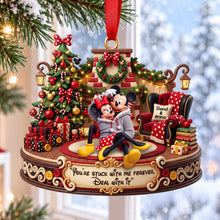 Load image into Gallery viewer, Stuck On You Christmas Ornament - Personalized Gifts For Couple 07TOQN230926 Ornament PopCulturePrints
