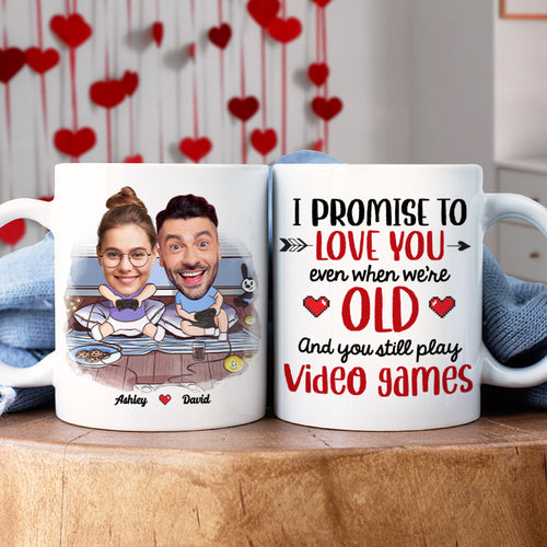 Personalized Couple Mug - Love You Even When We're Old Coffee Mug PopCulturePrints