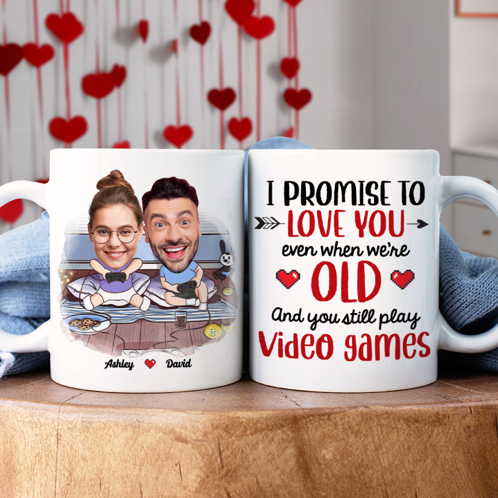 Personalized Couple Mug - Love You Even When We're Old Coffee Mug PopCulturePrints