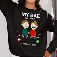 Load image into Gallery viewer, My Bae Is Calling Personalized Couple Shirt Shirts PopCulturePrints
