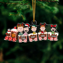 Load image into Gallery viewer, Personalized Family Train Christmas Ornament - Custom Acrylic Name Ornament
