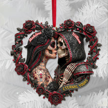 Load image into Gallery viewer, Eternal Yours - Personalized Skull Couple Ornament | Perfect Gift for Lovers Ornament PopCulturePrints
