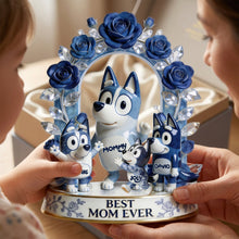 Load image into Gallery viewer, "Best Mom Ever" – Personalized Acrylic Plaque - Unique Gift for Mom, Grandma, and More Shaped Plaques PopCulturePrints

