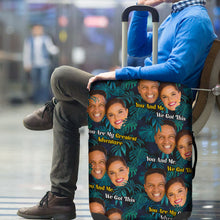 Load image into Gallery viewer, Personalized Couple Luggage Cover - Your Greatest Adventure Luggage Covers PopCulturePrints

