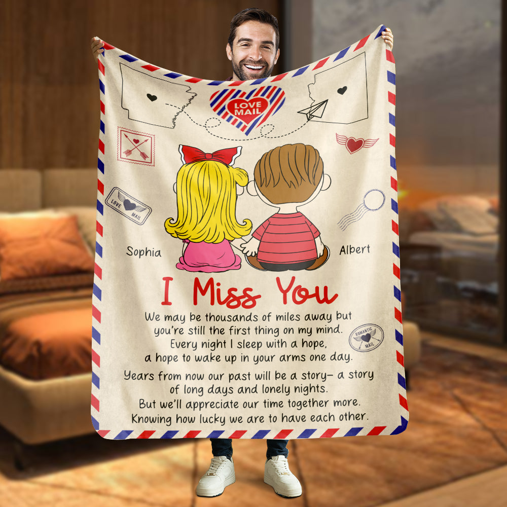 Personalized Love Mail Blanket | Unique Valentine's Day Gifts for Couples Blanket PopCulturePrints