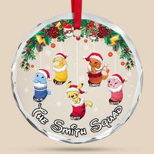 Load image into Gallery viewer, Personalized Family Christmas Ornament - Festive Pokémon Design
