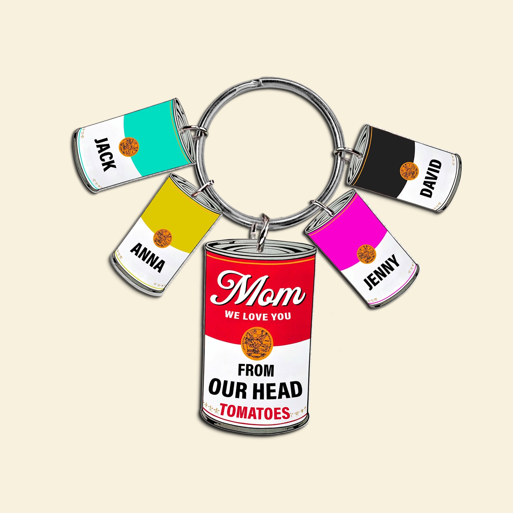 Mom, We Love You! Personalized Keychain - Unique Gift for Mom, Grandma, and Loved Ones Keychains PopCulturePrints