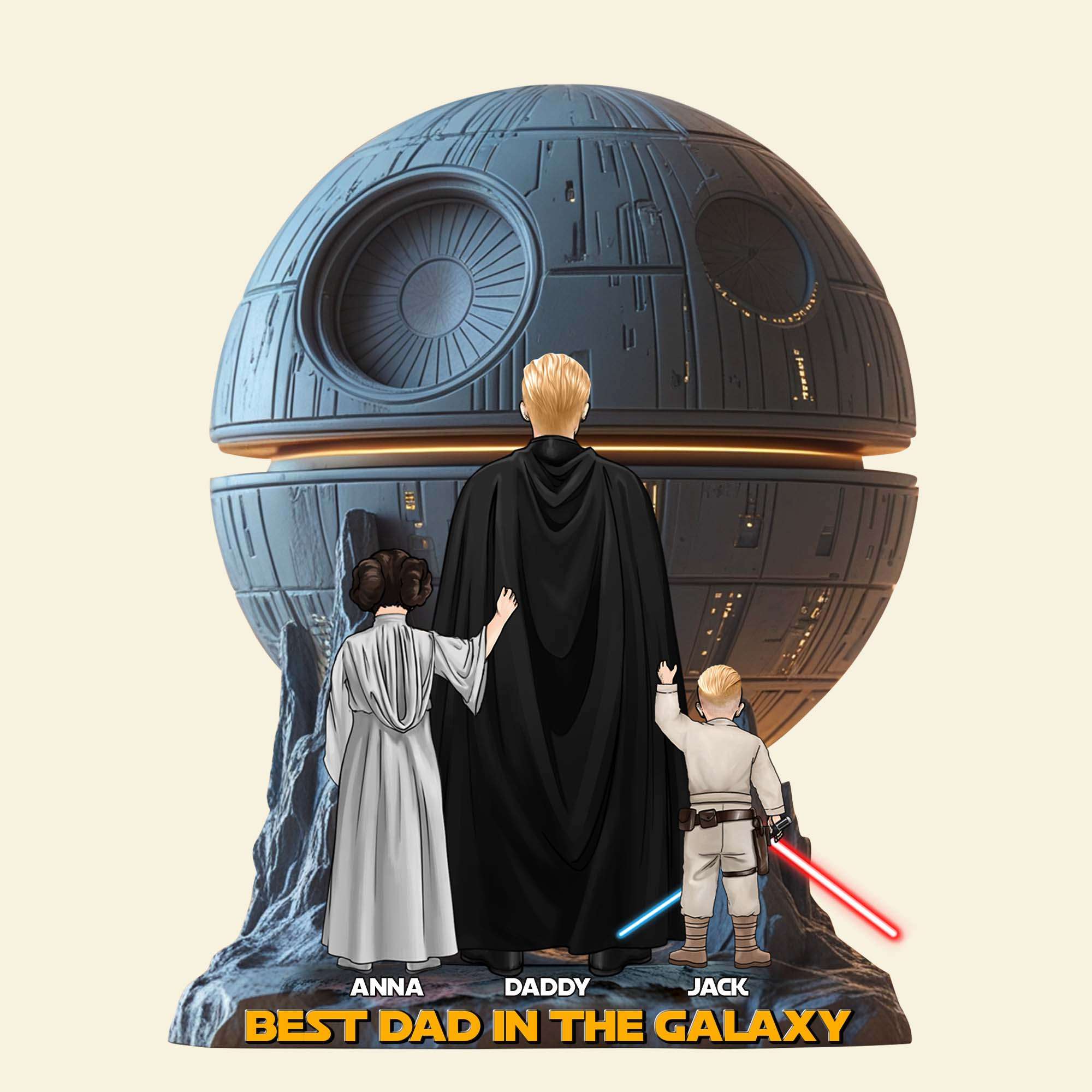 I'm Their Father - Personalized Galaxy Dad Acrylic Plaque Shaped Plaques PopCulturePrints