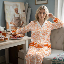 Load image into Gallery viewer, &quot;Bake Your Dreams Into Reality&quot; - Personalized Bakers At Rest Button Up Pajama Set - Custom Gift for Baking Enthusiasts, Friends, Family Pajama Set PopCulturePrints
