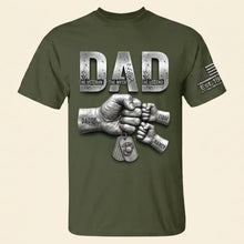 Load image into Gallery viewer, The Veteran. The Myth. The Legend. - Patriotic Veteran Dad Shirt - Personalized Gift For Dad, Grandpa &amp; Veteran Dads AOP Products PopCulturePrints
