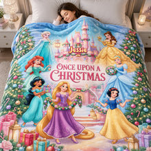 Load image into Gallery viewer, “Once Upon A Christmas” - Personalized Blanket for Fantasy Lovers - Perfect Gift for Kids and Fans of Magical Stories Blanket PopCulturePrints
